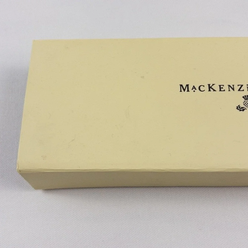 MacKenzie Childs Retired Parchment Check Letter Opener Ceramic 12100-140